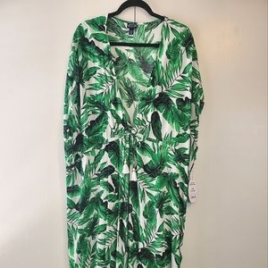Green Floral Kaftan - Size L (12/14) *NWT*